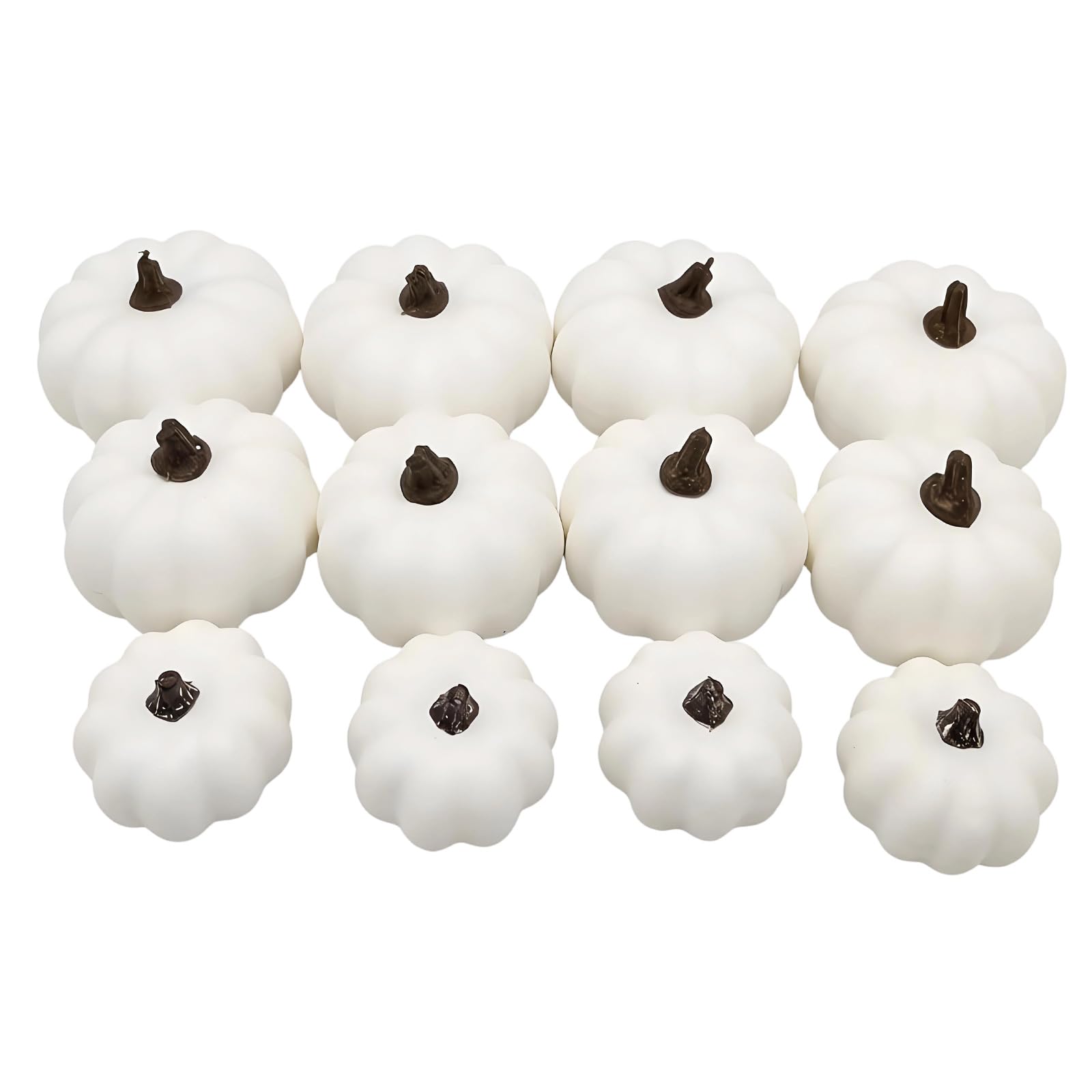 Mekalero Thanksgiving Centerpiece Decor Foam Artificial Pumpkin Set for Tabletop, Entryway, Shop Window and Harvest Display Foam Pumpkins for Carving