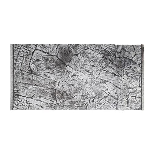 Tylna ścianka do akwarium 3D cienka imitacja łupka szara 120 x 60/117 x 54 cm tło akwariowe