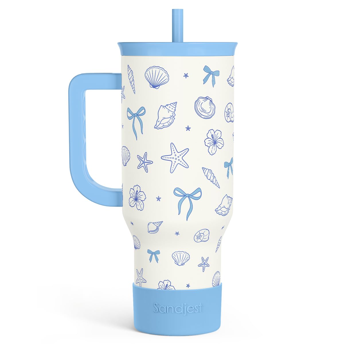 SANDJEST Coastal 40 oz Tumbler with Handle
