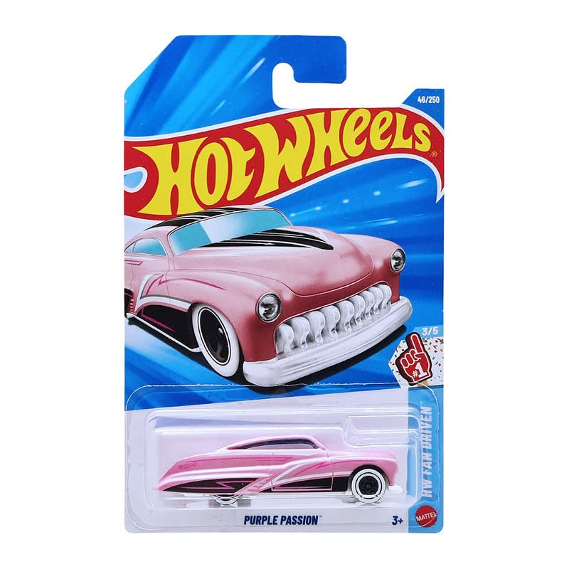 Image of Hot Wheels Purple Pasion HW Fan Driven Ages 3 and Up 46 /250 (Pink)
