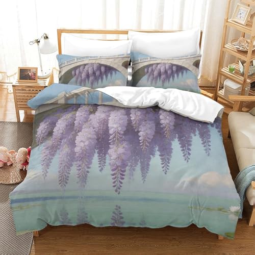 Housse de couette forêt 3D 220x240cm en microfibre respirable