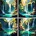 Produktbild 4 Stück 5D DIY Diamand Painting Erwachsene Landschaft, Diamant Painting Bilder Fallen Malen Nach Zahlen Diamond-Painting mit Diamond Painting Zubehör, für Zuhause Dekoration (4er set, 10x10cm) Ws-9767