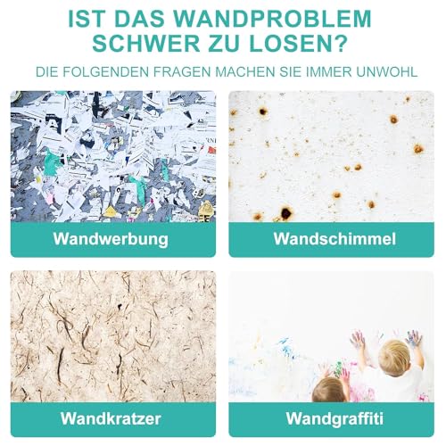 Wandfarbe ausbessern weiß 100ml, Wandreparatur rollbürste mit wandreparaturpaste, Spachtelmasse Weiß, Innen Stehaufe Wandfarbe Ausbessern, Spachtelmasse Bohrloch Füllung, Graffiti, Kratzer, Flecken