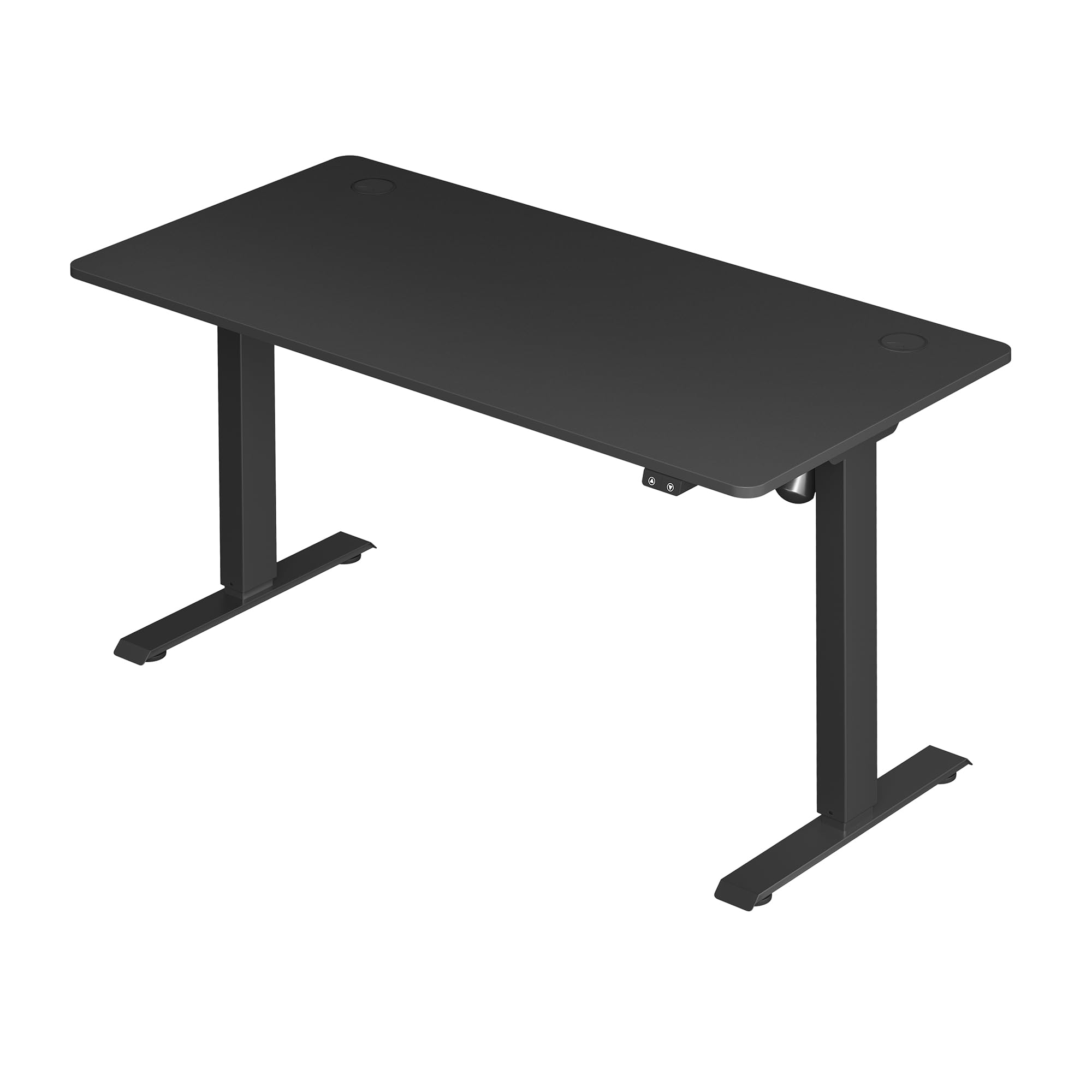 SONGMICS Escritorio Eléctrico Regulable en Altura, 70 x 140 x (73-114) cm, Estructura Escritorio con Motor, con Tablero, Regulable sin Escalonamiento, Acero, Negro LSD012B02