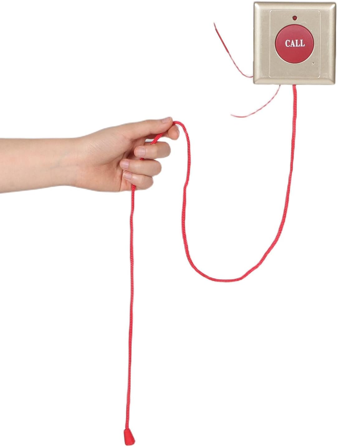 Emergency Call Button for Seniors with Pullcord Design and Easy Installation, Alert System for Home Monitoring and Hospitals, Elderly Sos Alarm and Elderly Alarm Call Button