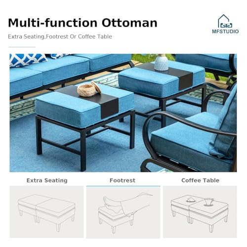 MFSTUDIO-5-Pieces-Patio-Conversation-Sets-7-Seats-Metal-Patio-Furniture-Sets-with-1-x-3-Seat-Sofa-2-x-Sofa-Chairs-2-x-Ottoman-All-Weather-Steel-Patio-Sets-with-575inch-Navy-Cushion-for-Garden