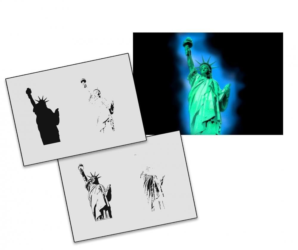 AS-134 Statue of liberty szablon do aerografu Step by Step rozmiar XL