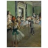 JUNIWORDS Poster, Edgar Degas, Der Tanzunterricht, Die Tanzklasse, 30 x 40 cm