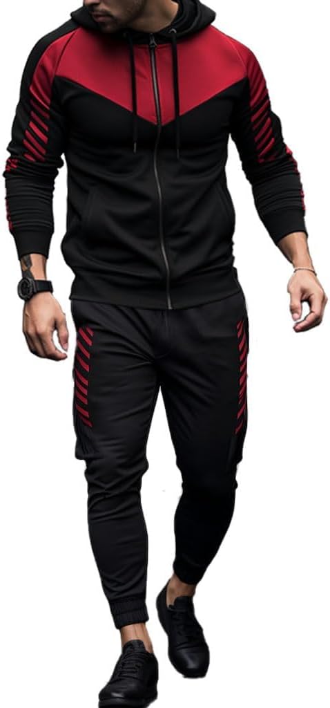 Men's Sweatsuits Sets 2 Piece Outfits long Sleeve T-Shirts and trousers Casual Jogging Suit Set