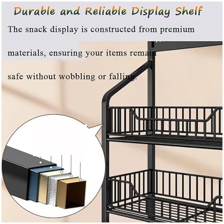 Wall-Mounted Convenience Store Display Rack, Automatic Cigarette Holder, Space-Saving Metal Shelf with Wheels, Assembled Retail STO Rack for Easy Access and Organization