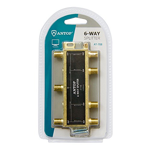 ANTOP ANTENNA 8541717386 Antop 6 Way Coaxial Splitter for TV Antenna and Satellite 18K Gold-Plated Chassis 2GHz - 5-2050MHz All Port DC Power Passing - Thumbnail 4