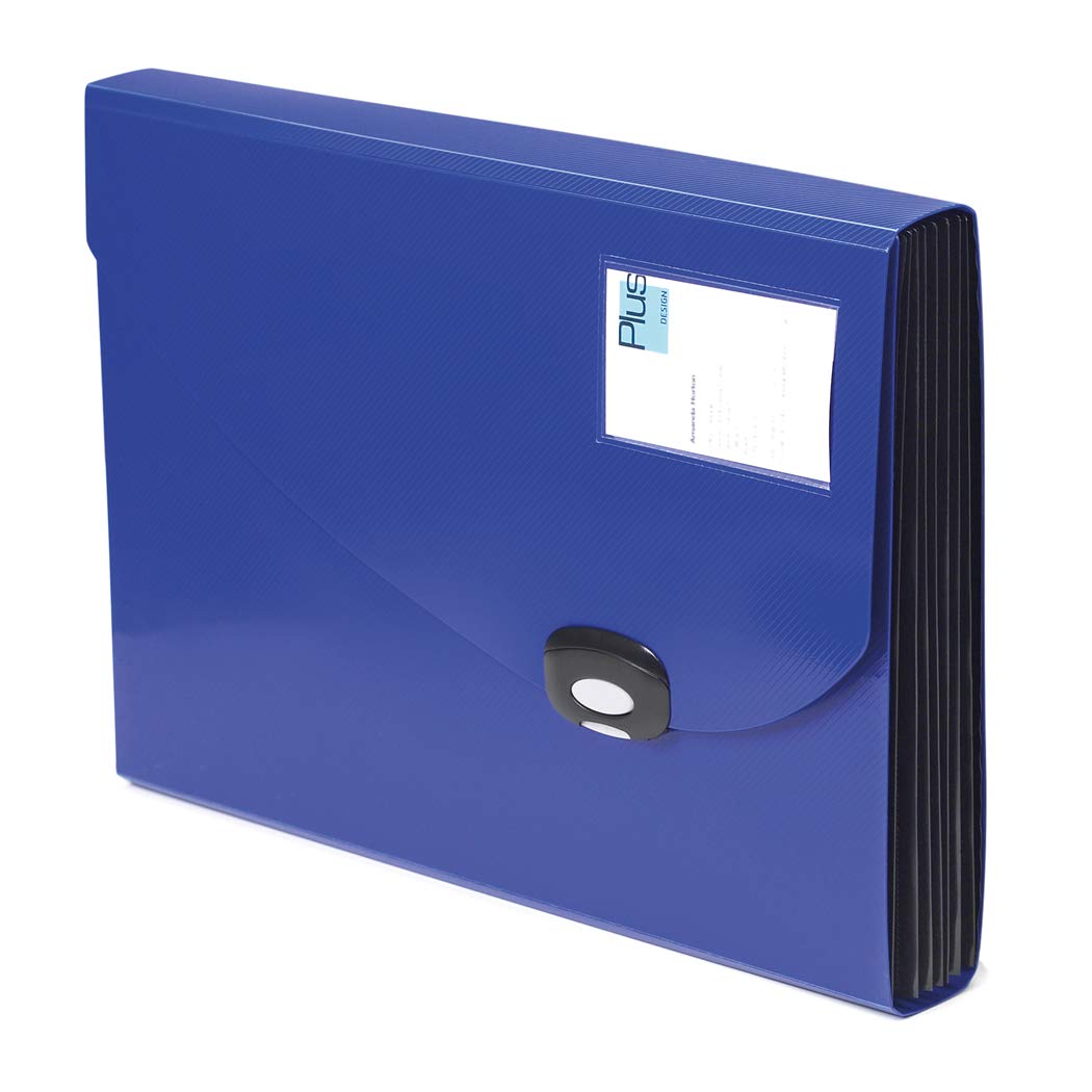 Rapesco 0675 A4+ Expanding File, 7 Compartments, Blue