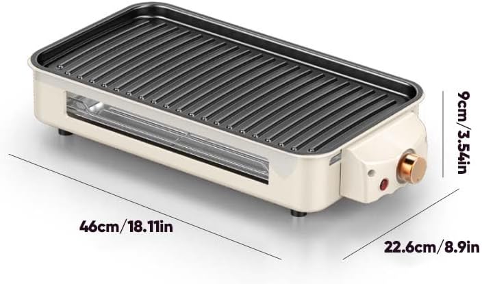 Miniatura 2 de Parrilla eléctrica para interiores, sartén para interiores, 1500 W Powerul Calefacción multifuncional para freír, hornear, fácil de limpiar