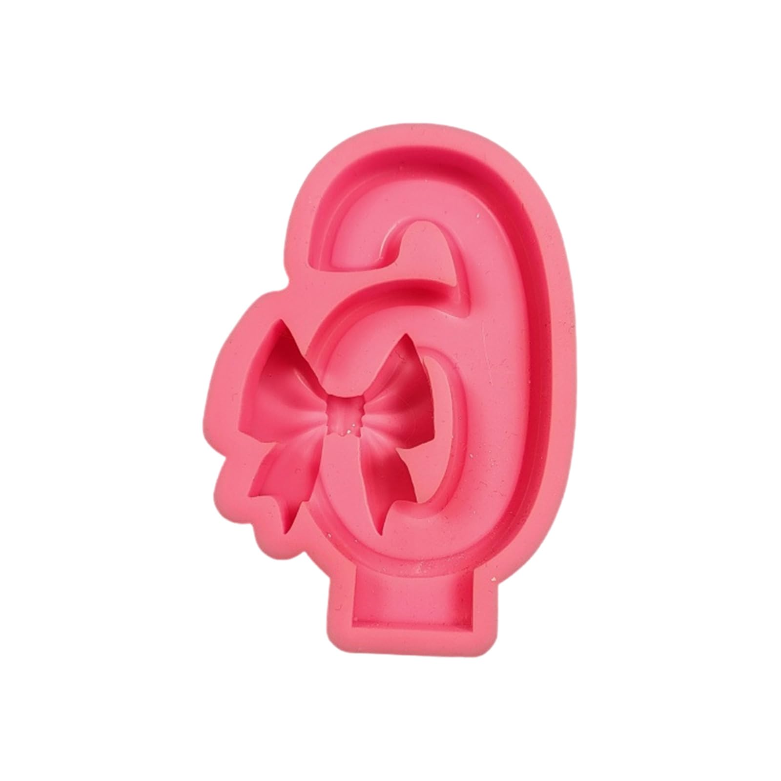 Kalttoy Bowknot Number Silicone Molds Castings Epoxy Resin Baking Molds Birthday Home Decorations Birthday Bowknot Number Silicone for Cake Decorations