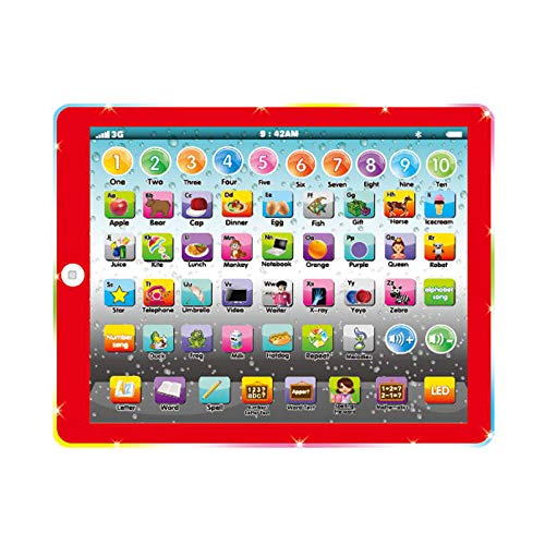Photo 1 of Wenbeier Kid Tablet/Learning Pad/Toddler Tablet with ABC/Word/Song/Music/Number Electronic Learning Pad Toy for Educational Preschool Boys and Girls 3-8 Years Old
