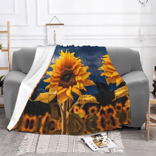 Couverture en flanelle de qualité supérieure imprimé tournesol pour lit douillet - 3