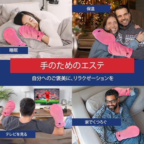 Doctor Developed Hand Warmer Gloves - Microwavable Therapy Mittens - Arthritis Pain Relief Gloves for Carpal Tunnel Relief - With Doctor Handbook (Lavender Scented & Universally sized. 1 pair) (Pink)