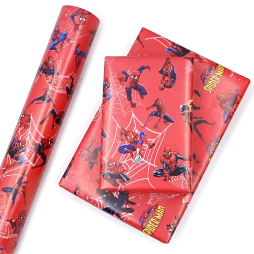 43cm X 5m Wrapping Papers Roll Spider Birthday Gift Wrapping Paper Christmas Wrapped Paper for