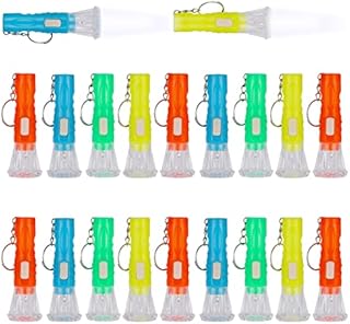 FRIUSATE 20 Pcs LED Keyring Torch Mini Keychain Light LED Keychain Flashlight Mini Torches Toys for Kids Birthday Christmas Party Bag Fillers