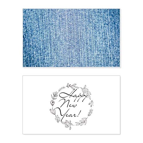 Tarjeta conmemorativa de Año Nuevo con forro textil para dedicatorias únicas
