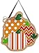 Evergreen Flag & Garden 2DHB1003 Pumpkin Trio Burlap Door Decor, Multicolored