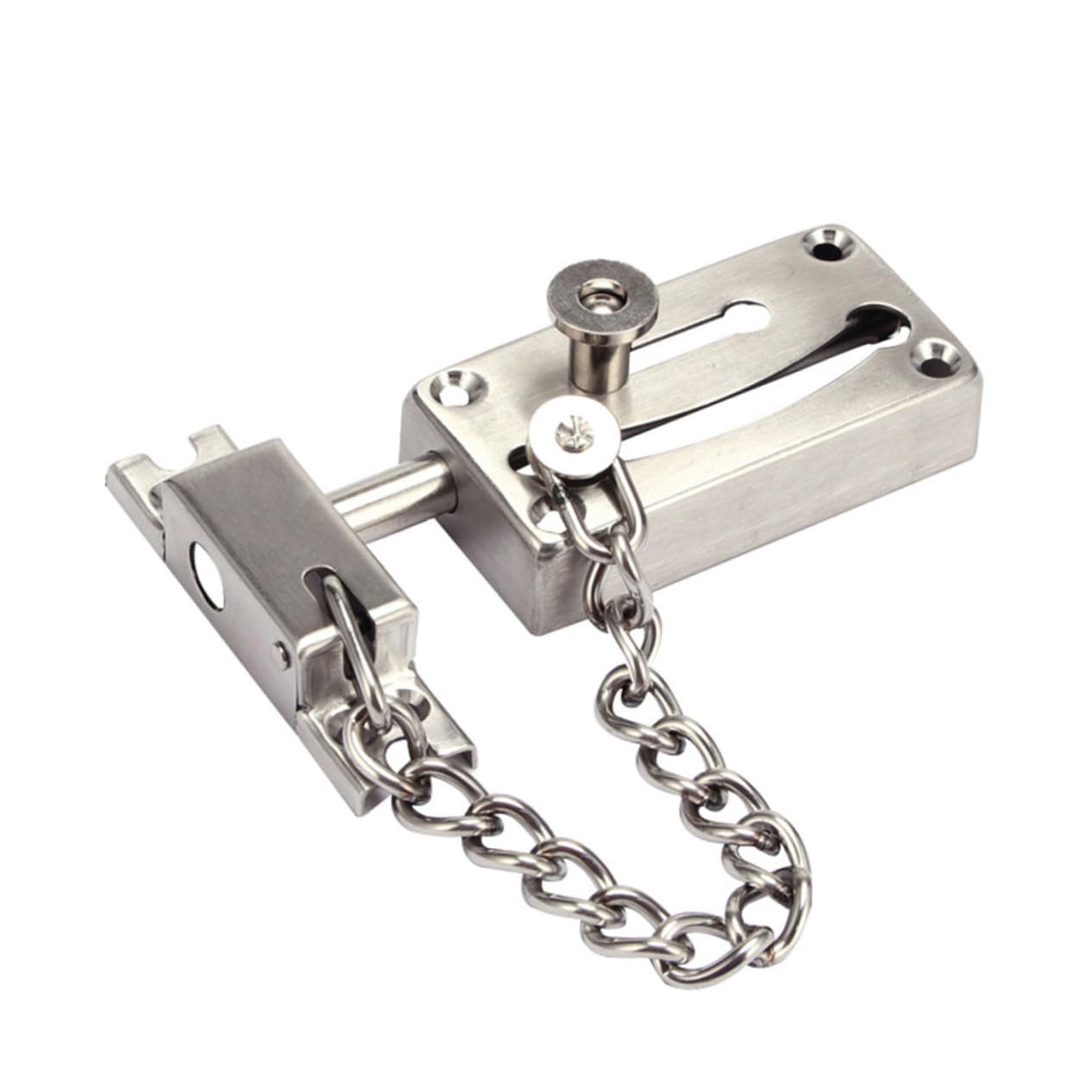 Cadena de seguridad para puerta interior con cerradura de eslabones y hebilla