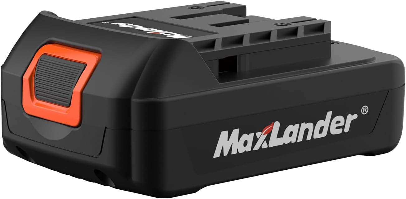 MAXLANDER 20V 2.0Ah Lithium Battery Pack, Rechargeable Battery for Garden Power Tools(Not Compatible with Snow Shovels and Snow Blowers)