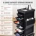 VEVOR Salon Organizer Cart, Secure Hair Salon Station with 6 Detachable Trays & Appliance Holder, Durable Barber Shop Trolley with Locking Casters for SPA & Beauty Services