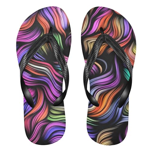 Colors Waves Flip Flop Beach Summer Casual Sandal for Women & Men Shower Shoes 20862024