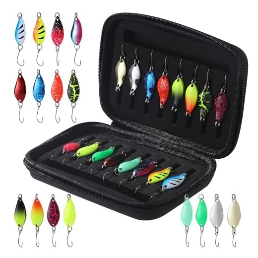 16 Stücke Spoons Forelle Set Forellenköder,2.5g/3.5g/5g Angelzubehör mit Aufbewahrungsbox Kunstköder Spinner Blinker Set,Forellen Blinker