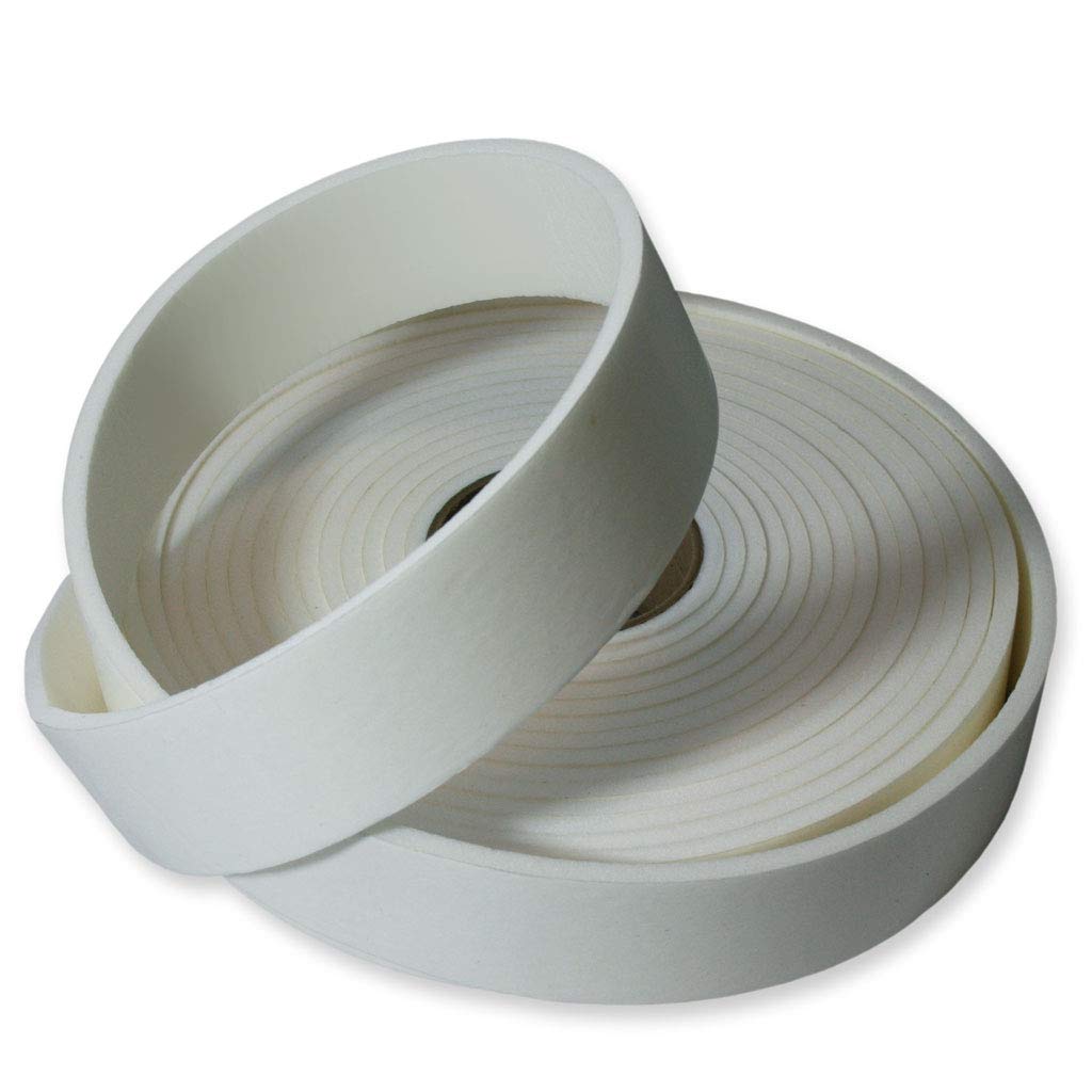 1/4" x 1.5" x 50' Polyethylene Foam Tape - White - 4 Rolls