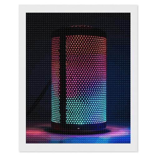 Kit peinture diamant adultes débutants anti-stress avec haut-parleurs lumineux pour s'occuper