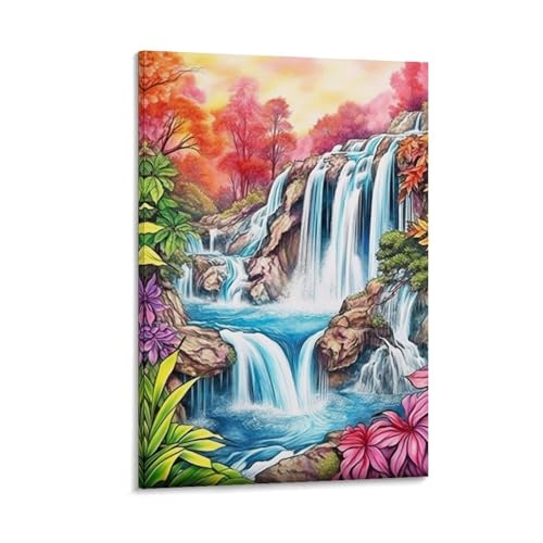 Impression sur toile cascade murale pour habiller un mur vide