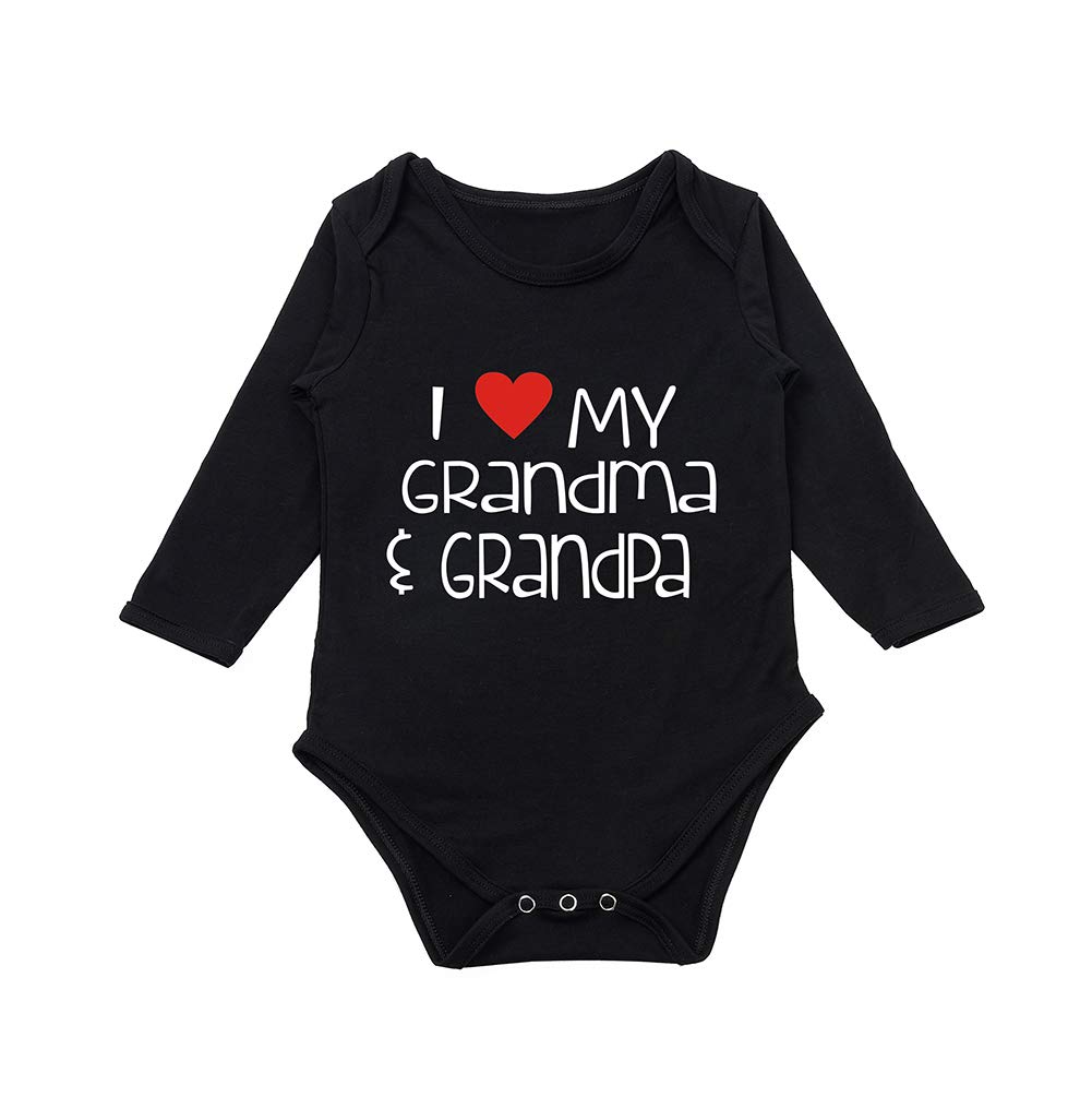 G-Amber Baby Boys Girls Romper Bodysuit Infant Funny Letter long Sleeves Jumpsuit Outfit 0-18Months