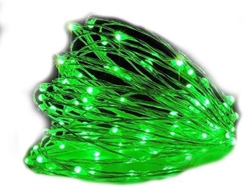 MSC, 23ft / 7m -70 Led's Batt Powered LED Green Coloured String Fairy Lights On Copper Cable, Ideal for Christmas Xmas