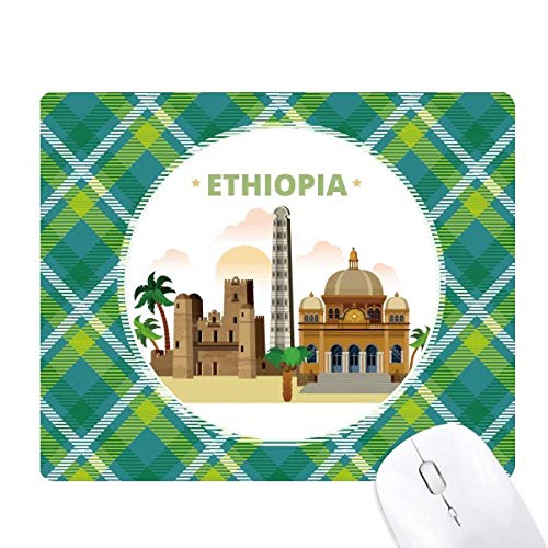 Tapis de souris Éthiopie grille pixel verte pour éliminer les ratés de curseur
