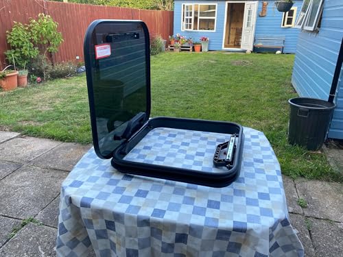 550 x 550mm Skylight Hatch 90° Full Opening, Camper Van, Caravan, Motorhome
