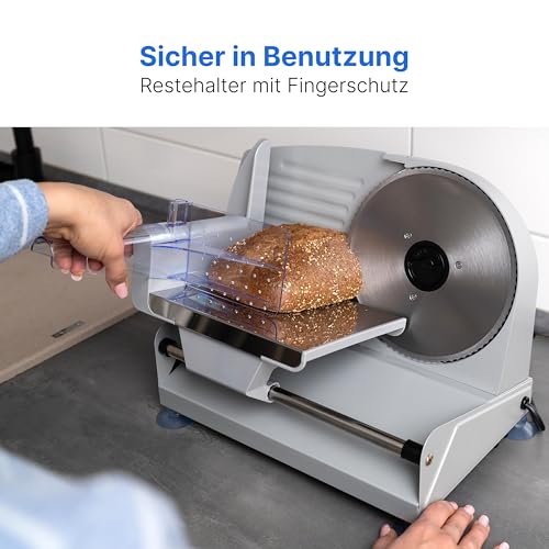 Clatronic 3585 Affettatrice Elettrica In Acciaio Inox Regolabile Taglio Disco 19 Cm 150 W Steel 11 Fluid_Ounces Sinteticoclatronic Ma 3585 Electric 150W Metal - 6