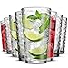 POPLASS Biscayne 18-Piece Family Drinking Glasses Set - Drinking Glassware Set with Highball Cooler, DOF (Double Old Fashioned), and Juice Glasses - 6 Each