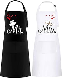 Tabliers de Cuisine Mr & Mrs pour Couple