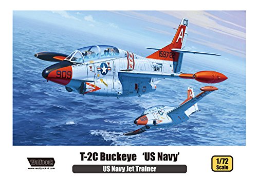 Maquette Avion 1/72 T-2C Buckeye US Navy - Kit Complet Avec 70 Pièces