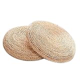 SJY Paglia Cuscino 2 Pezzi Rattan Pu Stuoia Culto Stuoia Di Meditazione Ispessimento Meditazione Stuoia Tatami Cuscino 30 * 30Cm