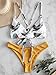 ZAFUL Conjunto de Bikini con Relleno Push Up Triangular Busto Ajustable con...