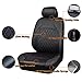 HORSE KINGDOM Universal Deluxe Pu Luxury Vinyl Faux Leather Car Seat Covers Full Set, Airbag Compatible, Breathable, Fit for Cars, Trucks, SUV (All Black)
