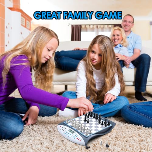 Juego electrónico de ajedrez con tutor de voz y tablero magnético miniatura 7