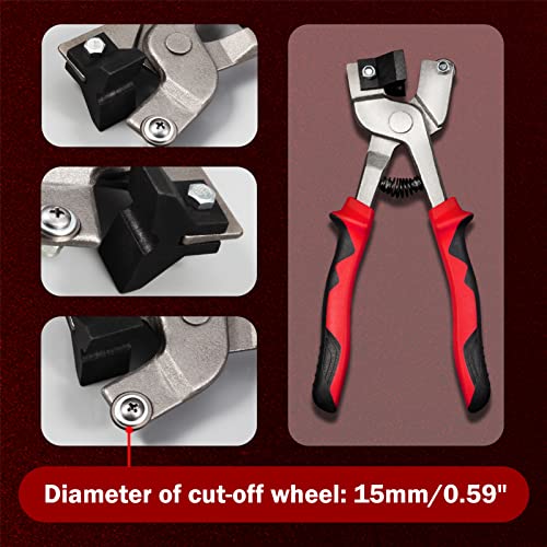 LEONTOOL Mosaic Tile Nippers 7.5-Inch Tile Cutter with Plastic Breaker Bar Scribing Wheel Manual Mirror Cutter Plier Glass Cutting Tools Tile Mosaic Trimmer Nipper Cutter Pliers - Image 4