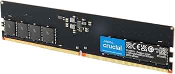 Crucial 64GB DDR5 RAM, 5600MHz (or 5200MHz or 4800MHz) Desktop