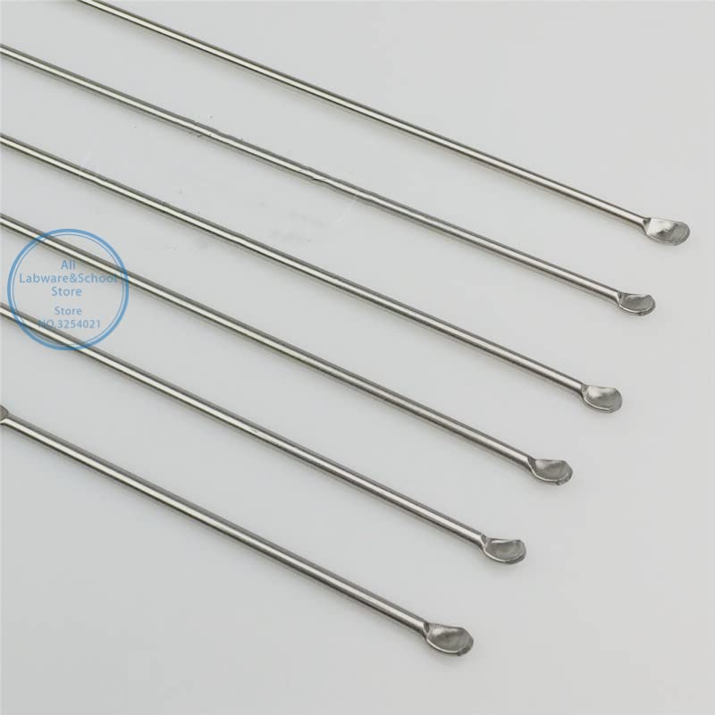 Impulsor de pala para máquina, Raspador de cuchara con varilla agitadora superior laboratorio acero inoxidable, paquete 10, 12,5-25cm(45cm)