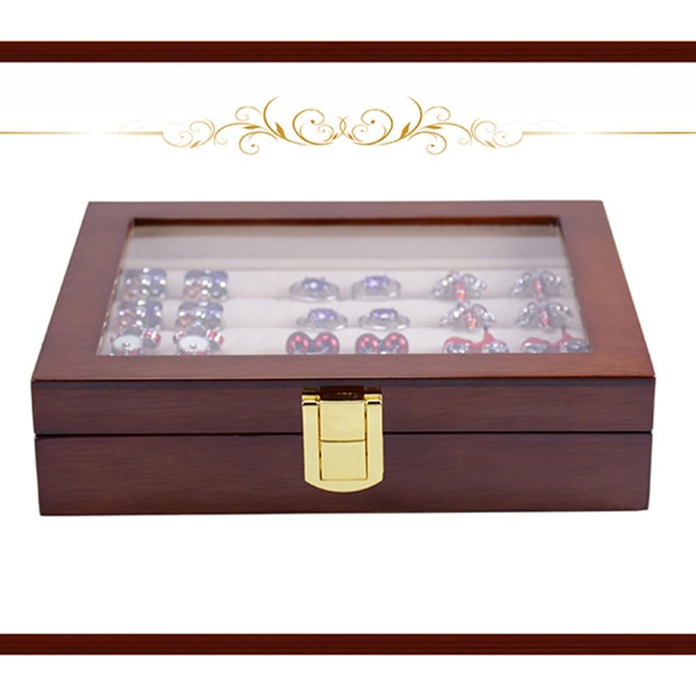 Caja de Gemelos de Cristal para Hombre, Caja de exhibición de colección Pintada, Almacenamiento, Caja para presentación de joyería, Anillos, 1 Unidad