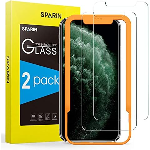 SPARIN 2 Pack Protector de Pantalla Compatible con iPhone 11 Pro, iPhone XS y iPhone X Cover